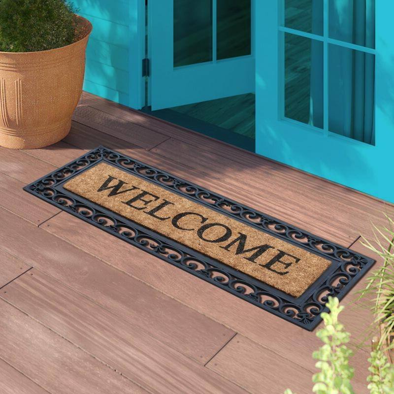 A1HC Rubber Coir Myla Entry Double Doormat 18"x48" Bed Bath & Beyond 11037690